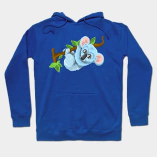 Blue Koala Cartoon Hoodie